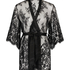 Kimono z koronką Isabelle, Czarny