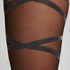 15 Denier Rajstopy Criss Cross Lurex, Czarny