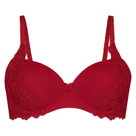 Diva padded underwired bra, Czerwony