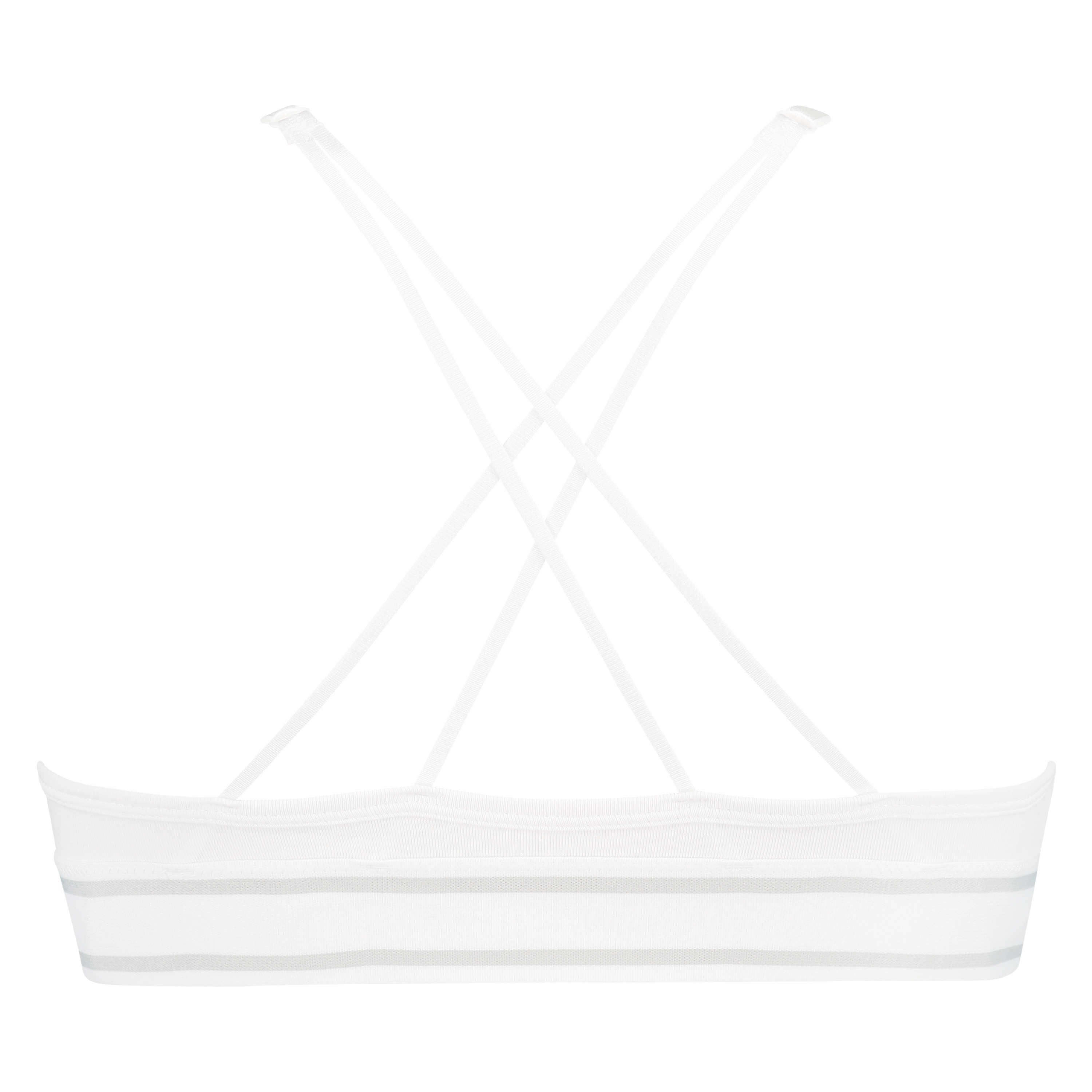 Tr&oacute;jkątna bawełniana braletka z usztywnieniem Casey, Biały, main