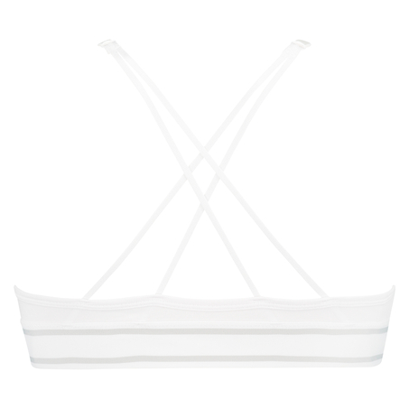 Tr&oacute;jkątna bawełniana braletka z usztywnieniem Casey, Biały