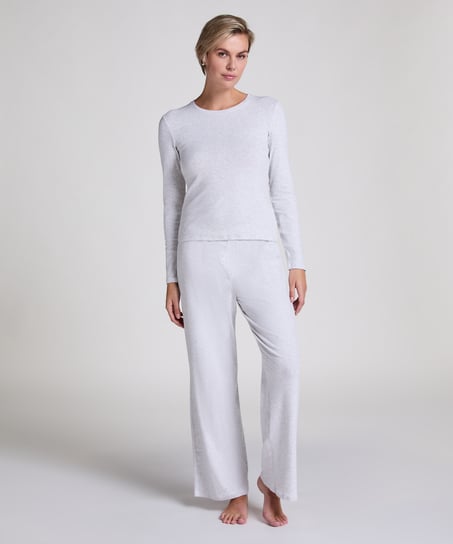 Top od piżamy Pointelle, Szary