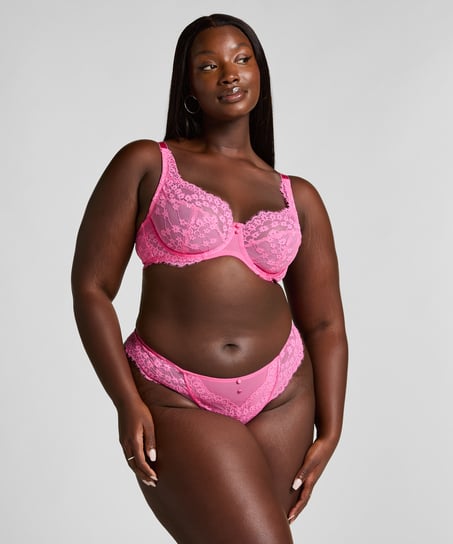 Biustonosz nieusztywniany z fiszbinami Daisy, R&oacute;żowy