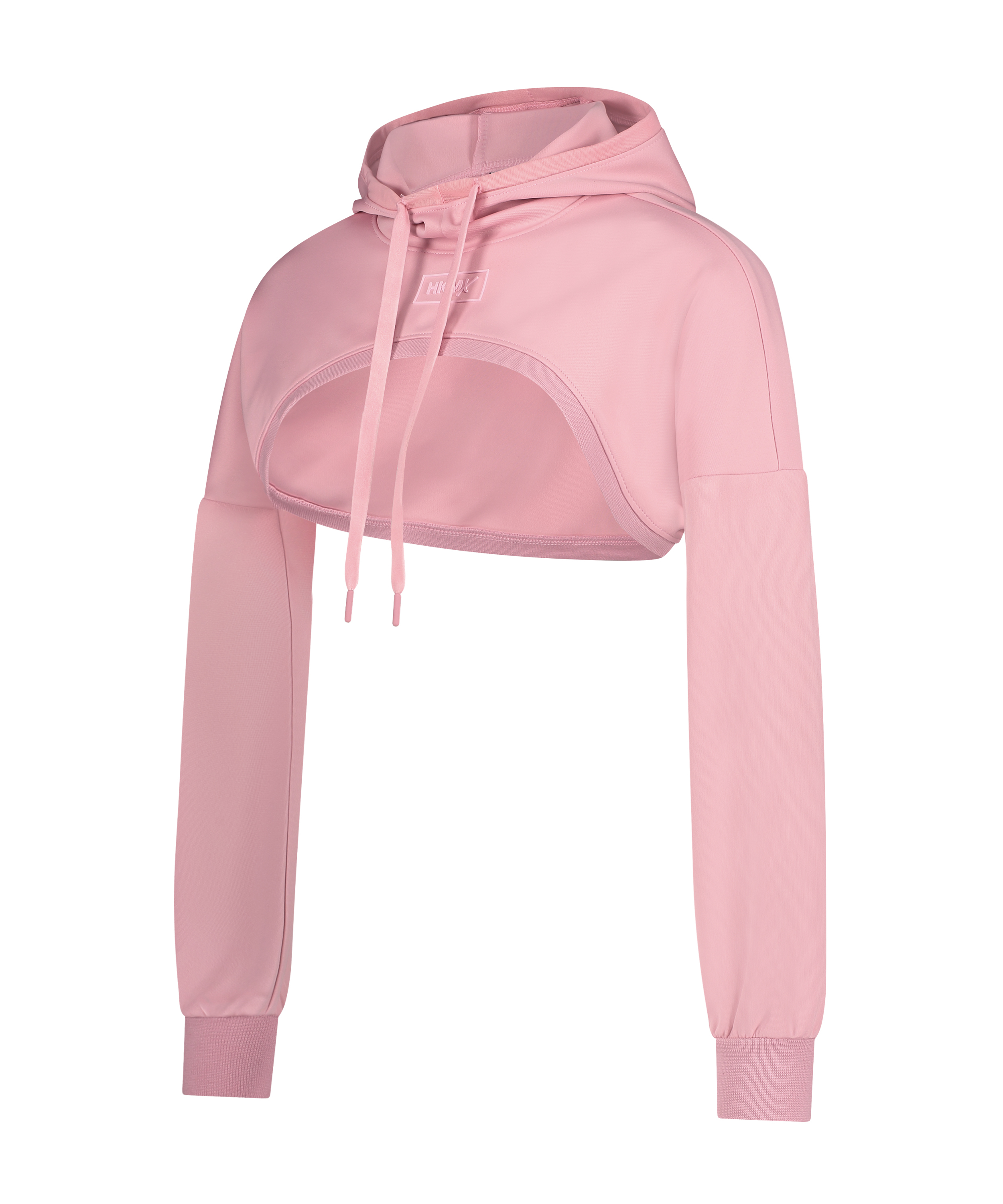 Kr&oacute;tka bluza z kapturem HKMX, R&oacute;żowy, main
