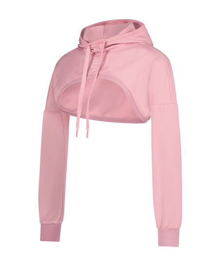 Kr&oacute;tka bluza z kapturem HKMX, R&oacute;żowy