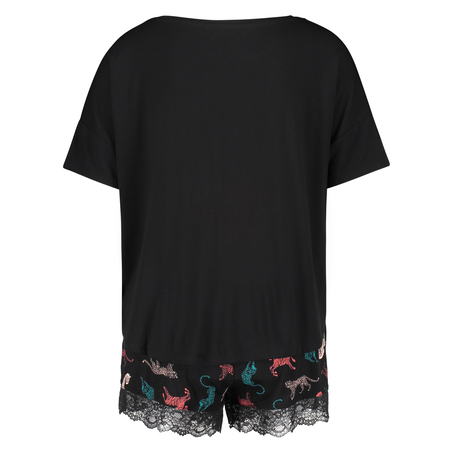 Piżama z szortami, Czarny