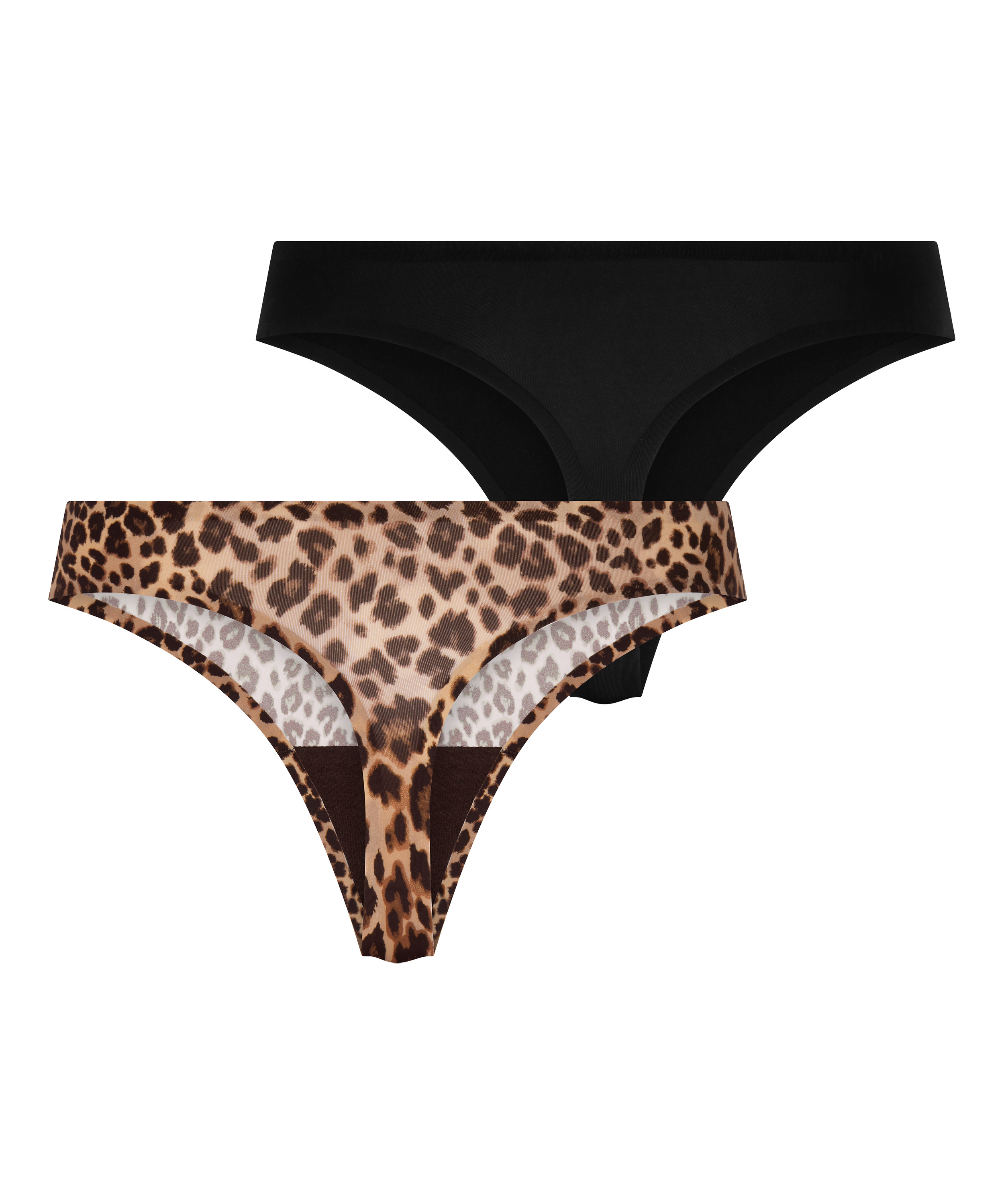 2-pak Stringi Invisible, Czarny, main