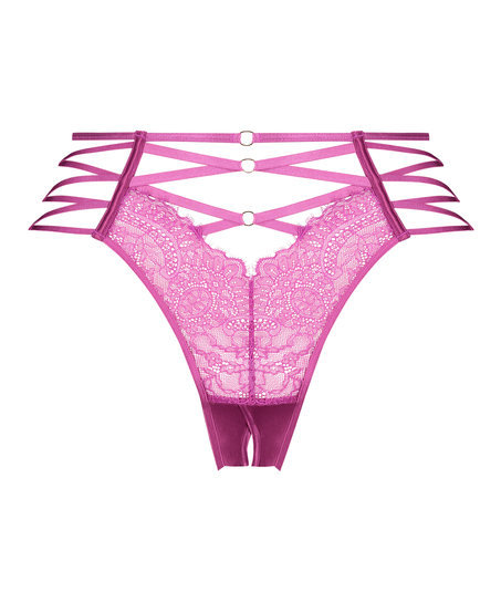 Wysoko wycięte brazyliany z odkrytym kroczem Monet, Fioletowy