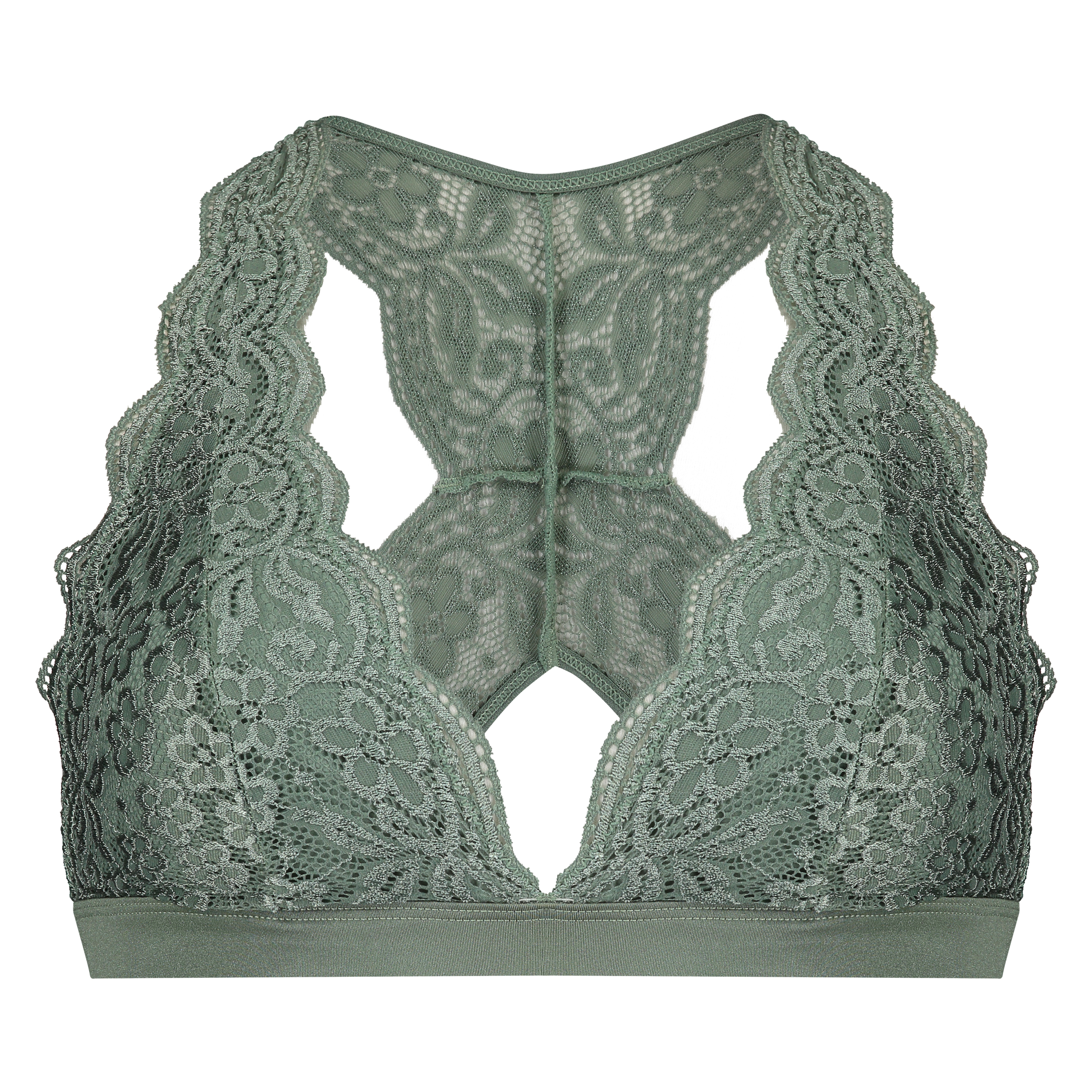 Halter racerback bralette, Zielony, main