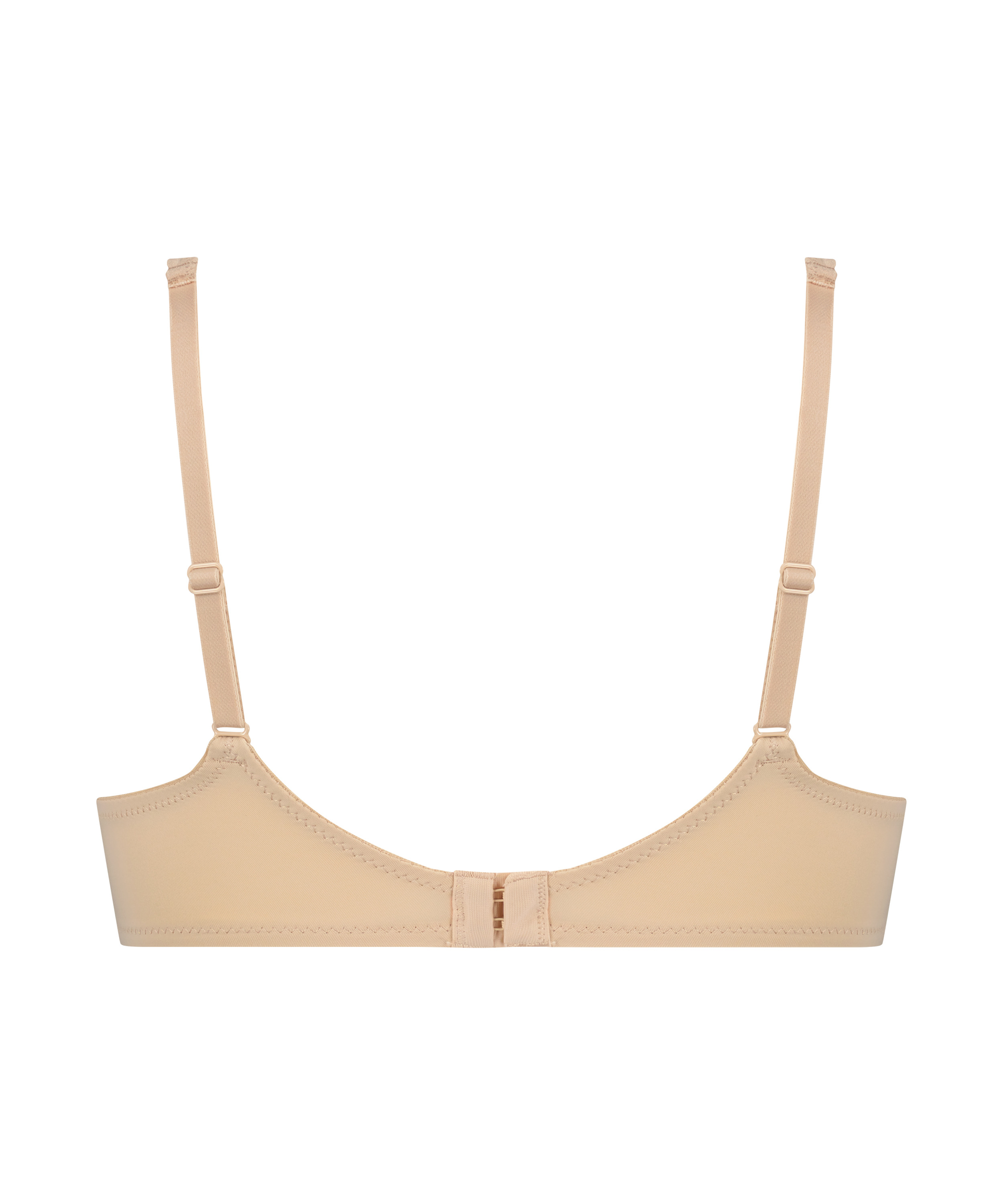 Satynowy usztywniony biustonosz z fiszbinami, Beżowy, main
