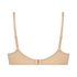 Satynowy usztywniony biustonosz z fiszbinami, Beżowy