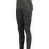 Legginsy sportowe bezszwowe z wysokim stanem Zebra HKMX, Czarny