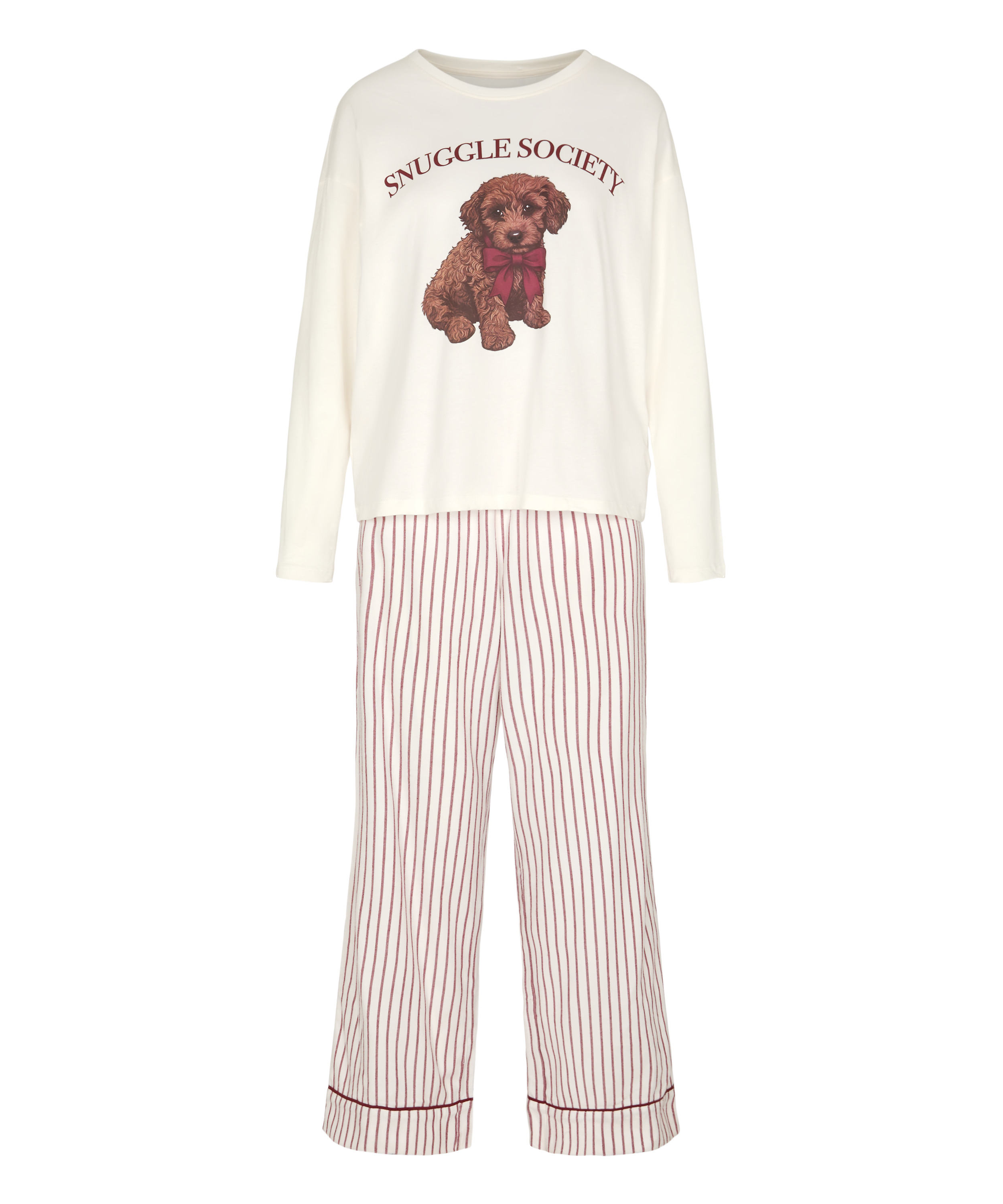 Pyjama Set Viscose, Biały, main