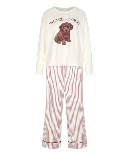 Pyjama Set Viscose, Biały
