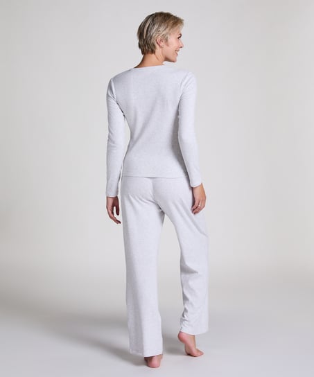 Top od piżamy Pointelle, Szary