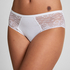 Koronkowe majtki midi Superslip, Biały