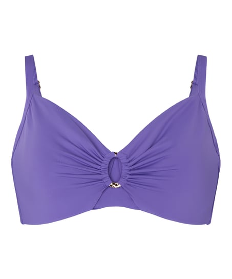 Biustonosz bikini z fiszbinami bez wyści&oacute;łki Luxe, Fioletowy