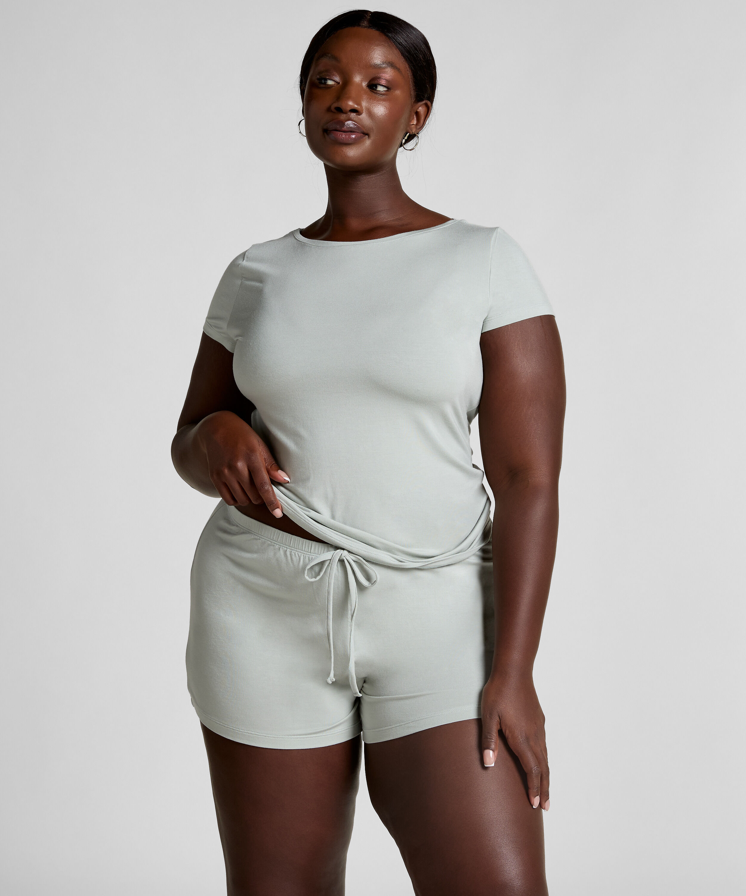 Dżersejowy zestaw piżamowy, Szary