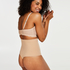 Firming high waisted thong - Level 2, Beżowy