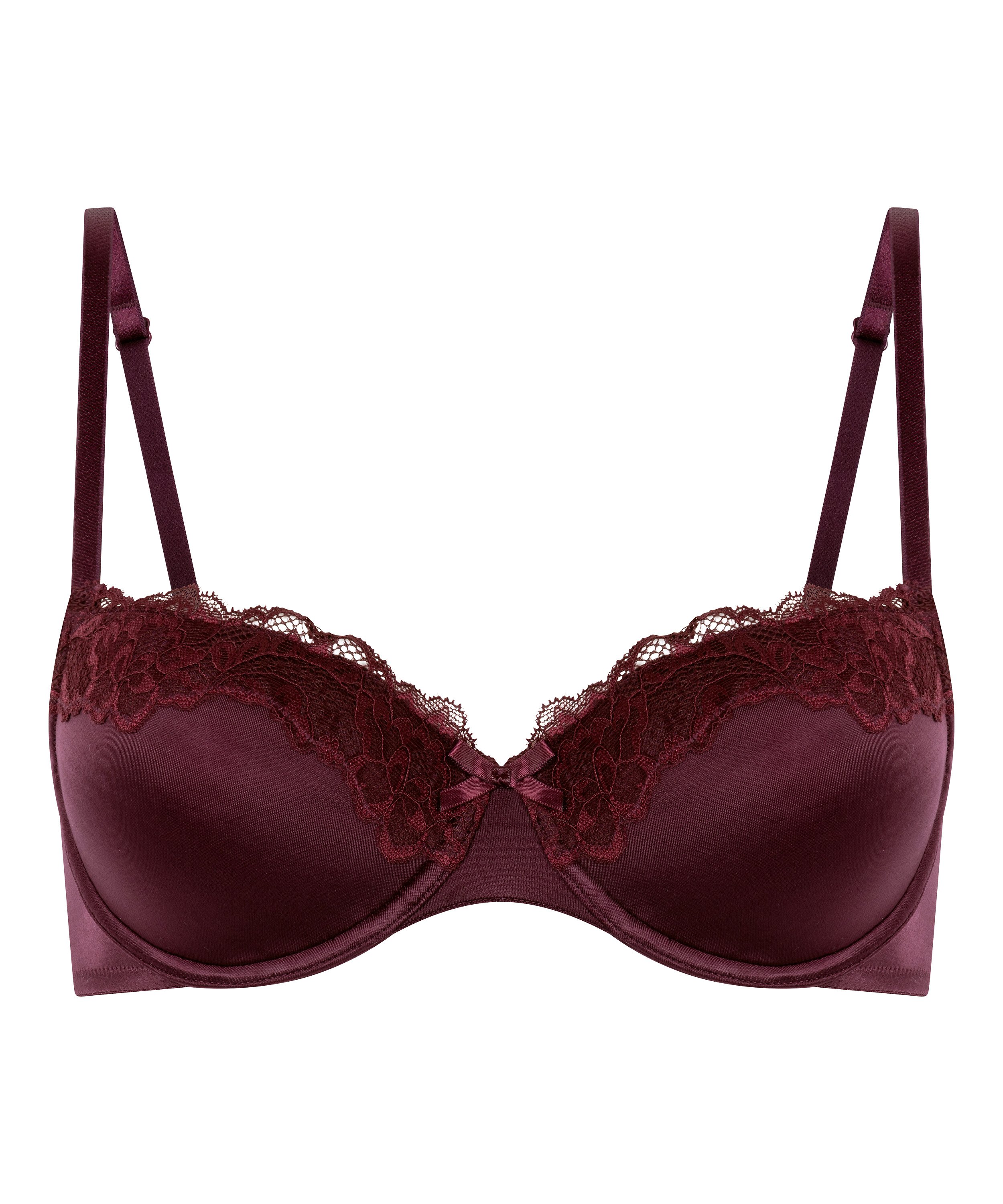 Biustonosz usztywniany z fiszbinami Lace & Shine, Fioletowy, main