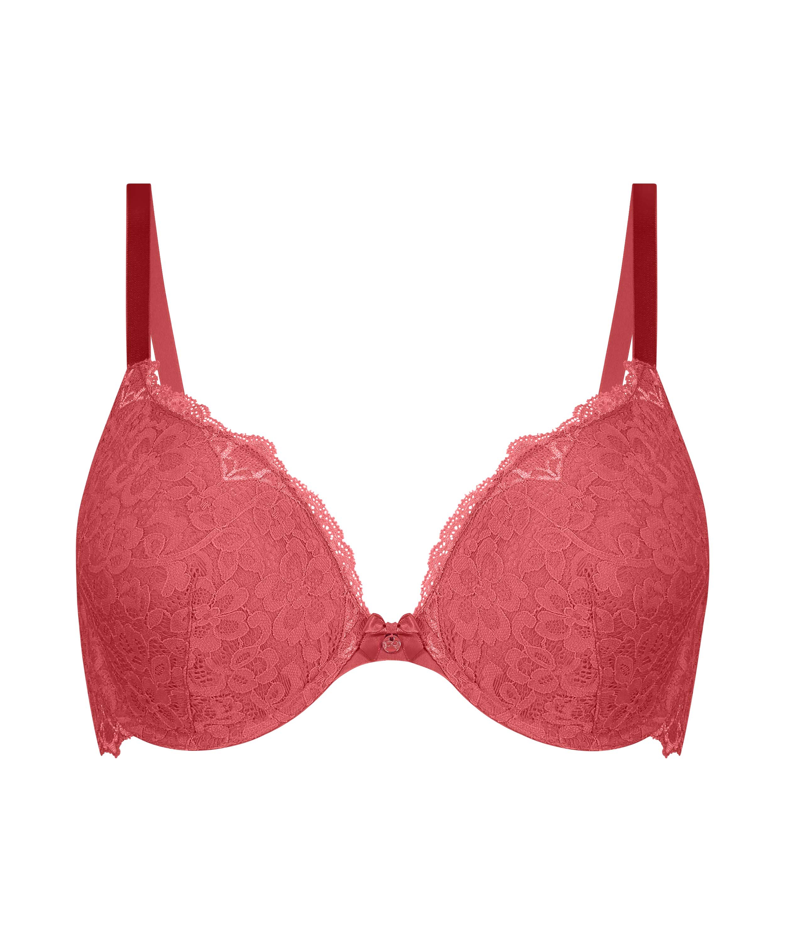 Wyściełany biustonosz push-up z fiszbinami Marine, Czerwony, main