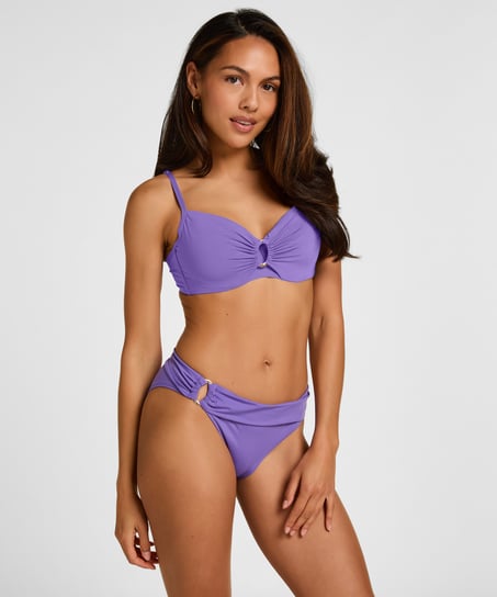 Biustonosz bikini z fiszbinami bez wyści&oacute;łki Luxe, Fioletowy