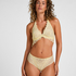 Biustonosz Bralette Halter Longline Prina z Koronki, Ż&oacute;łty