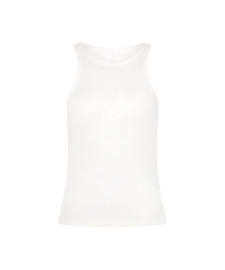 Singlet top z miękkiej bawełny, Biały