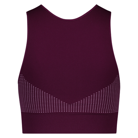 HKMX The Highneck Level 2 Sports Bra, Fioletowy