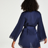 Satynowe kimono Meili, Niebieski