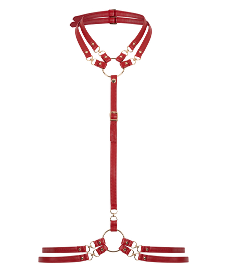 Private Uprząż ze sztucznej skóry, Czerwony