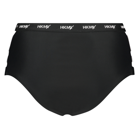 HKMX Cheeky High Bikini Bottoms, Czarny