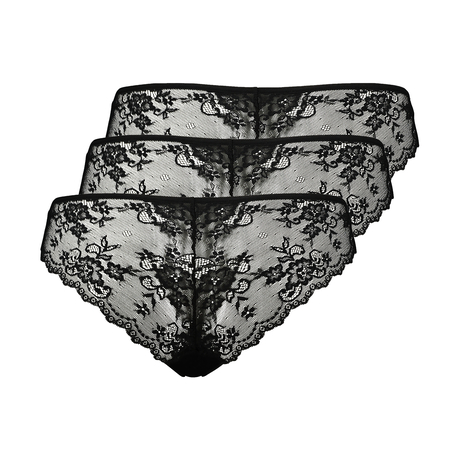 Brazyliany Lace Back, Czarny