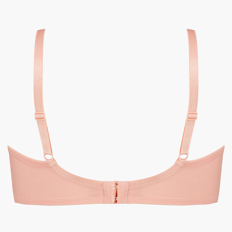 Nieusztywniany biustonosz minimizer z fiszbinami Nina, Różowy