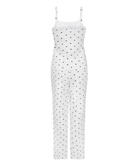 Komplet Piżamy Dots, Biały