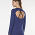 HKMX Strappy Basic Long-Sleeved Sports Top, Niebieski