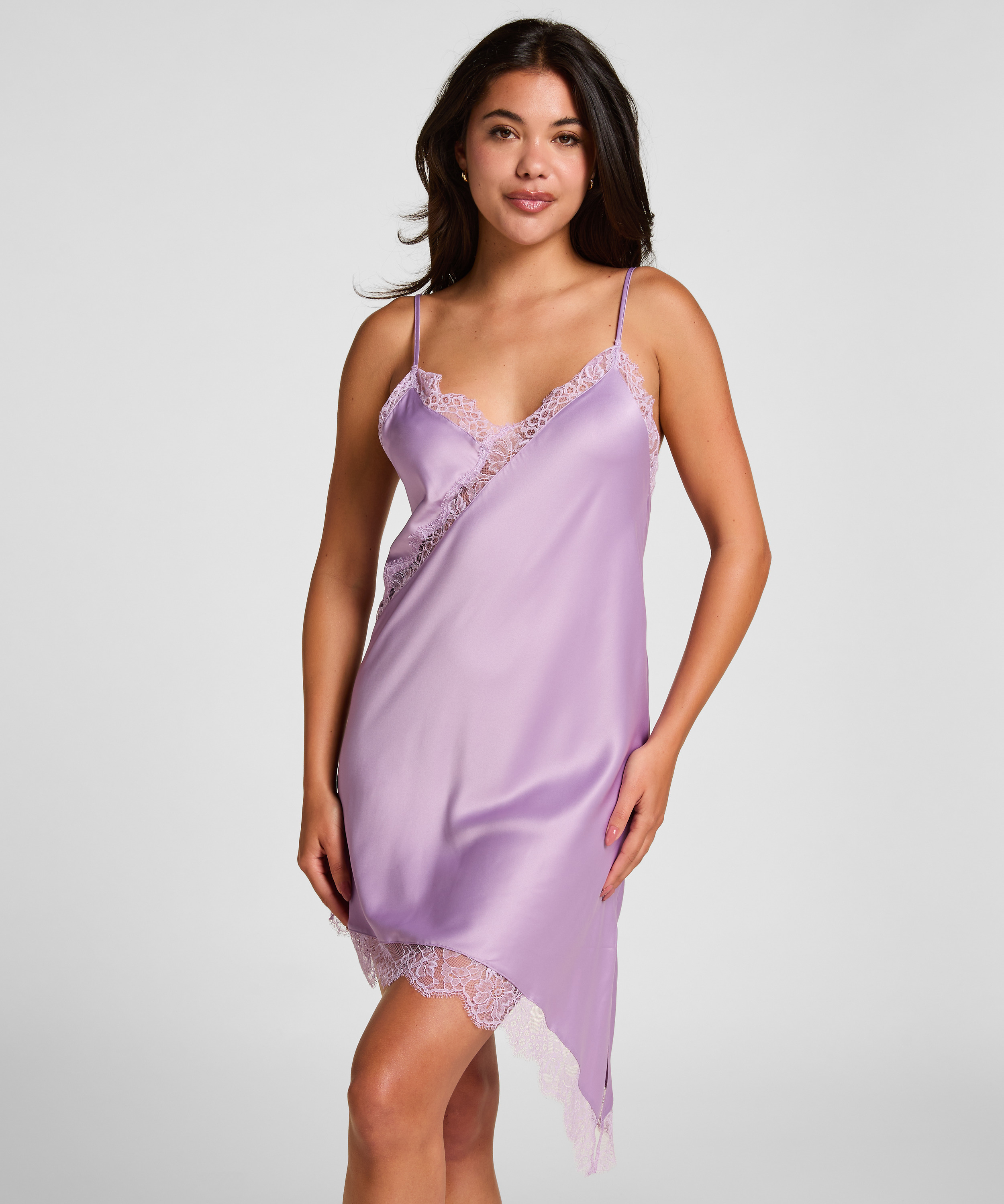 Slipdress Asymmetric, Fioletowy, main