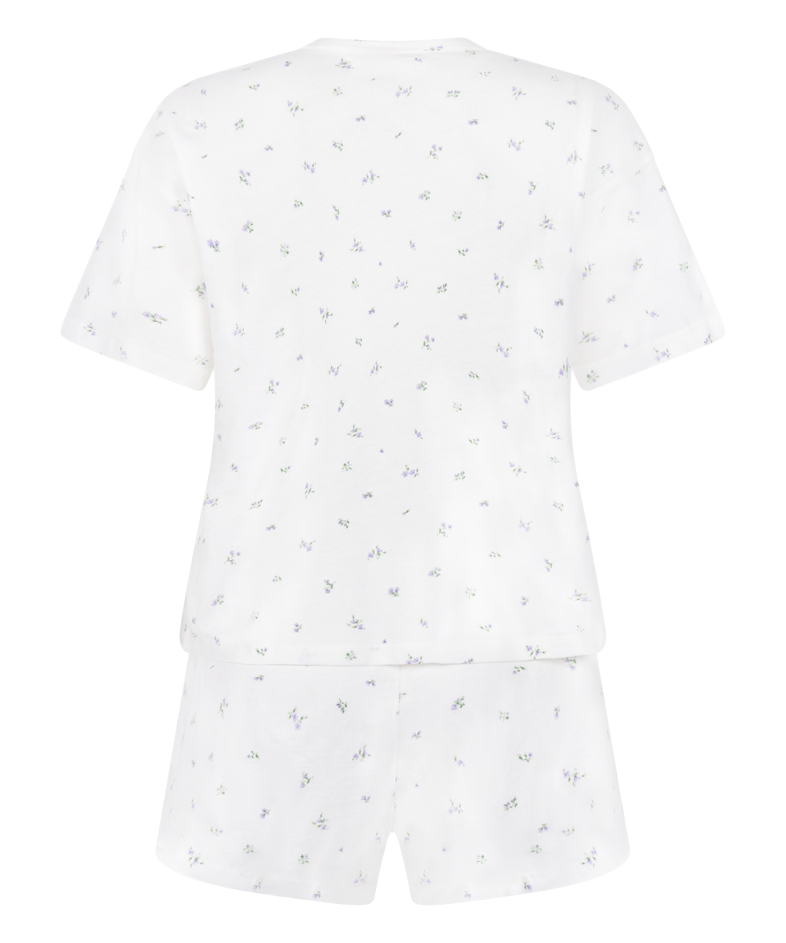 Zestaw piżamowy z bawełny, Biały, main