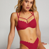 Majtki Bikini Wysoko Krojona Scallop, R&oacute;żowy