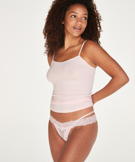 Ariel Extra Low V-Shaped Thong, Różowy