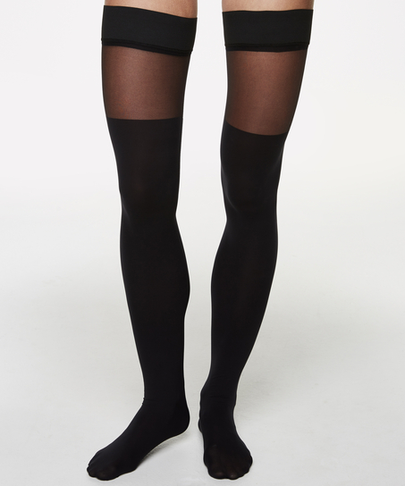 Corsetry 5D Overknee Hold-Ups, Czarny