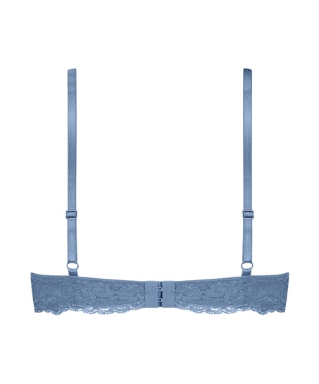 Wyściełany biustonosz push-up z fiszbinami Marine, Niebieski