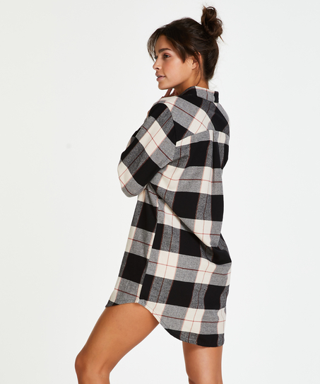 Longsleeved Nightshirt, Czarny