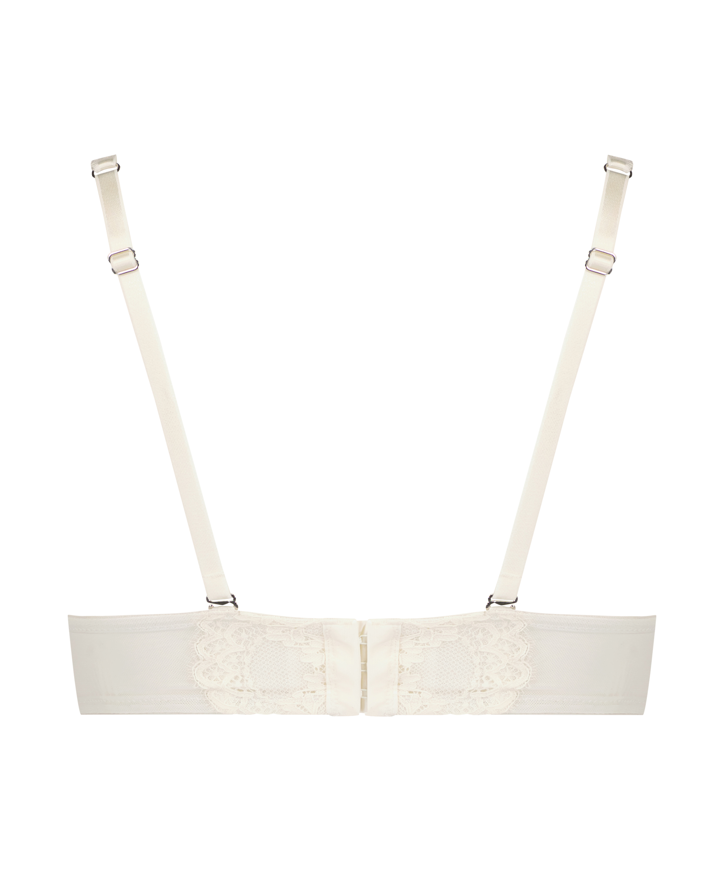 Daisy usztywniony biustonosz z fiszbinami bez ramiączek, Biały, main