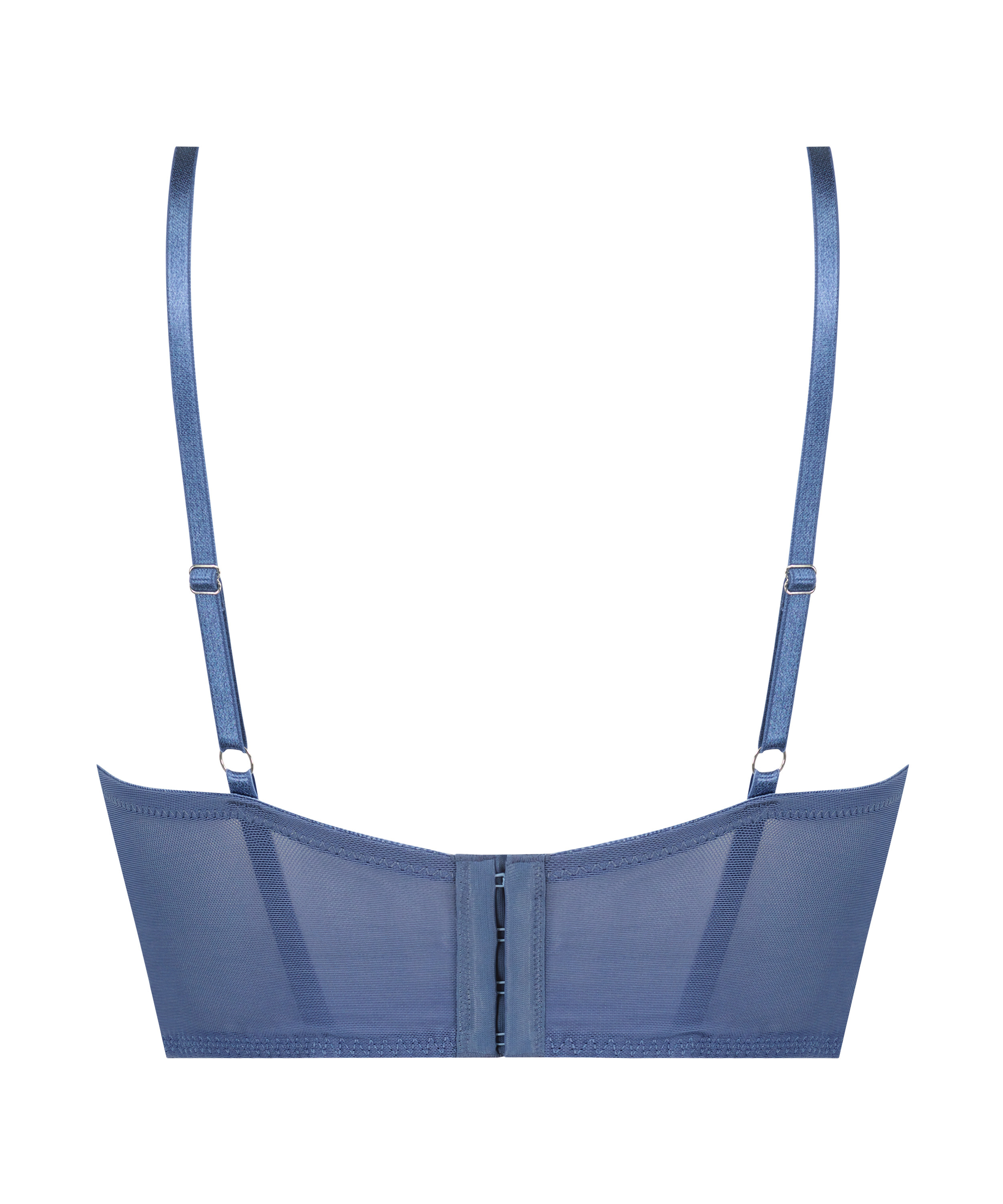 Usztywniany długi biustonosz push-up z fiszbinami Lotta, Niebieski, main