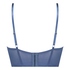 Usztywniany długi biustonosz push-up z fiszbinami Lotta, Niebieski