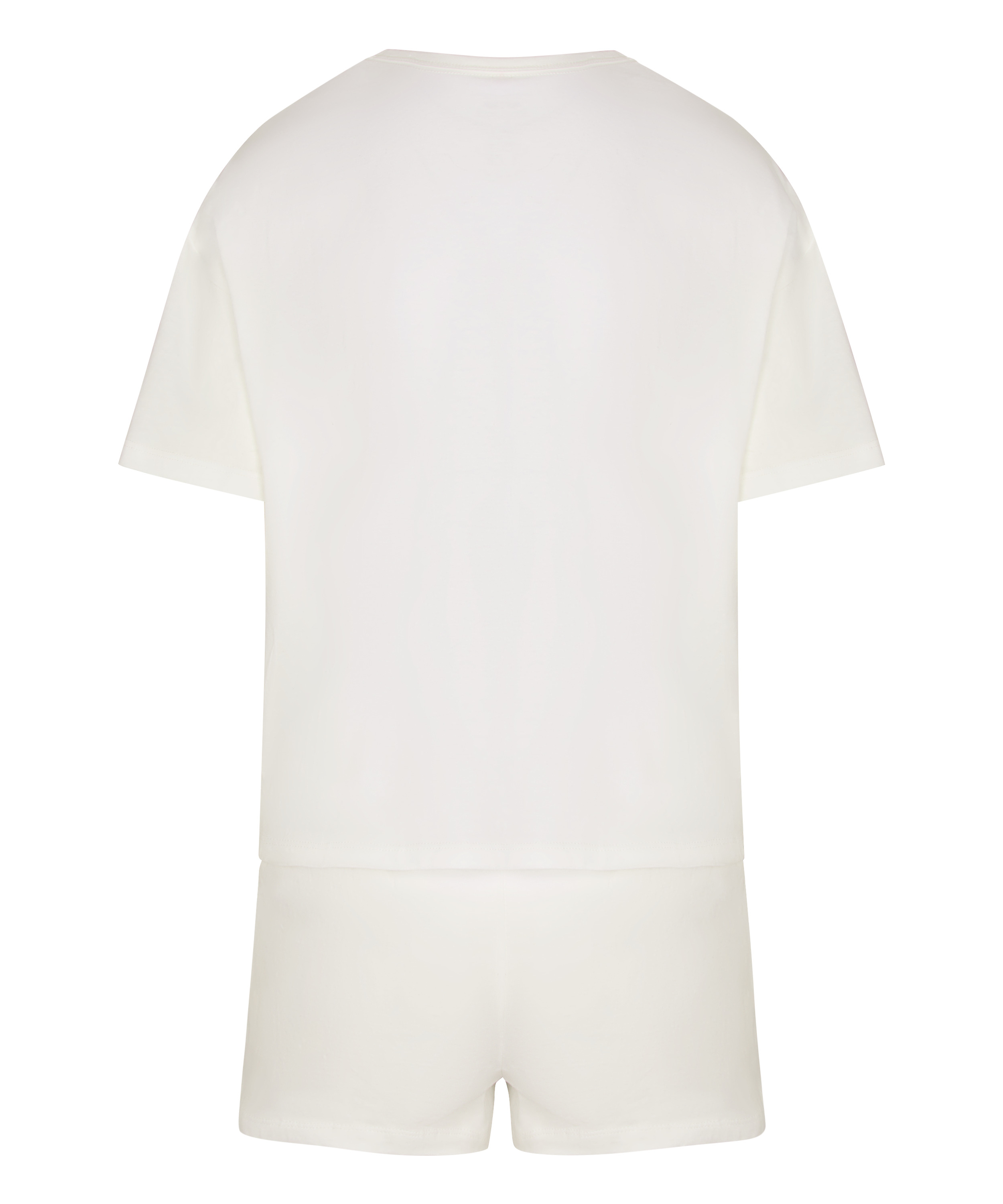 Zestaw piżamowy z bawełny, Biały, main