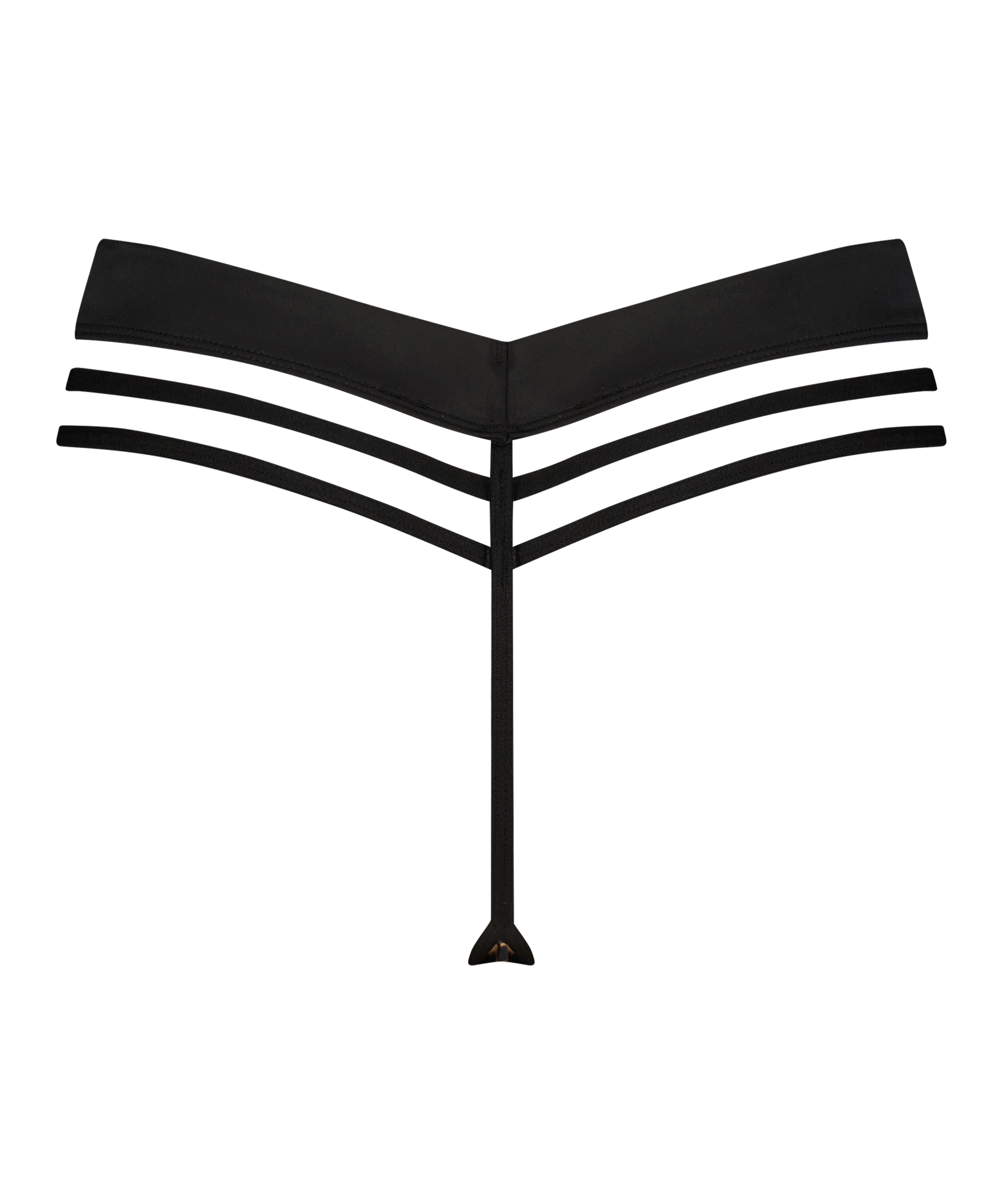 Wysoko wycięte stringi Kat, Czarny, main