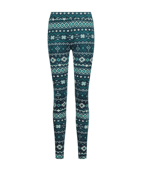 Welurowe legginsy, Niebieski