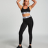 Biustonosz sportowy HKMX The Crop Logo Level 1, Czarny